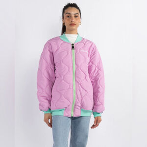 KHRISJOY NWT Quilted Bomber Jacket in Mauve Sz 0 (S)